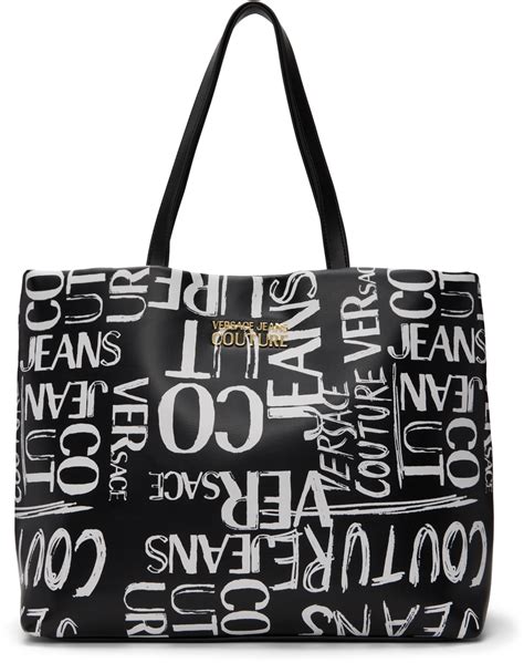 chevron-embossed leather tote versace jeans collection|Versace Jeans Couture Logo Embossed Tote on SALE .